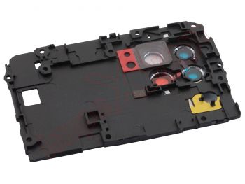 Carcasa intermedia con lente de cámara negra y dorada para Huawei P40 Lite, JNY-L21A, JNY-L01A, JNY-L21B, JNY-L22A, JNY-L02A, JNY-L22B